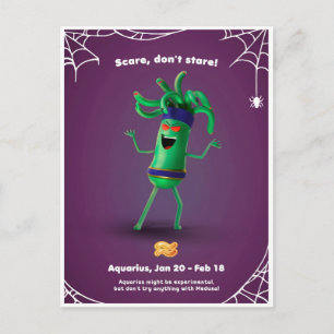 Postale Carte de Halloween pour le Verseau