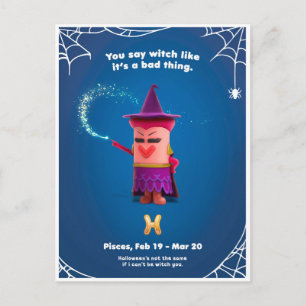 Postale Carte de Halloween pour les Poissons