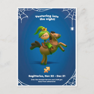 Postale Carte de Halloween pour Sagittaire