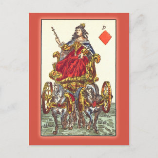 Postale Carte de jeu antique du XVIIe siècle
