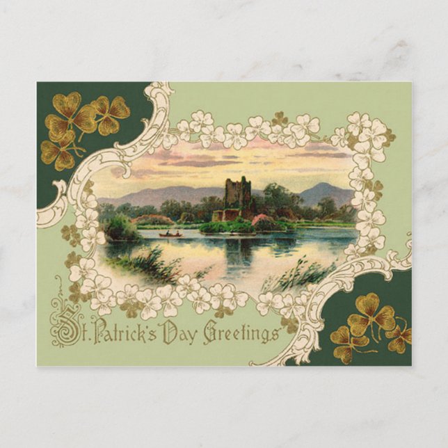 Postale Carte de jour St Patrick du Château de Shamrock vi (Devant)