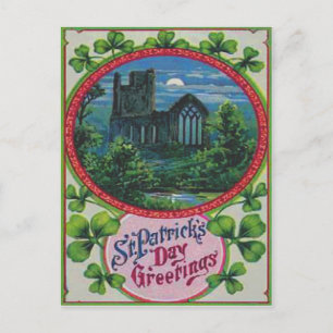 Postale Carte de jour vintage Blarney Castle St Patrick