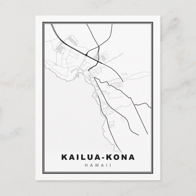 Postale Carte de Kailua-Kona (Devant)