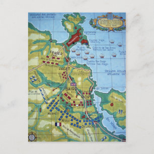 Postale Carte de la bataille de Corunna