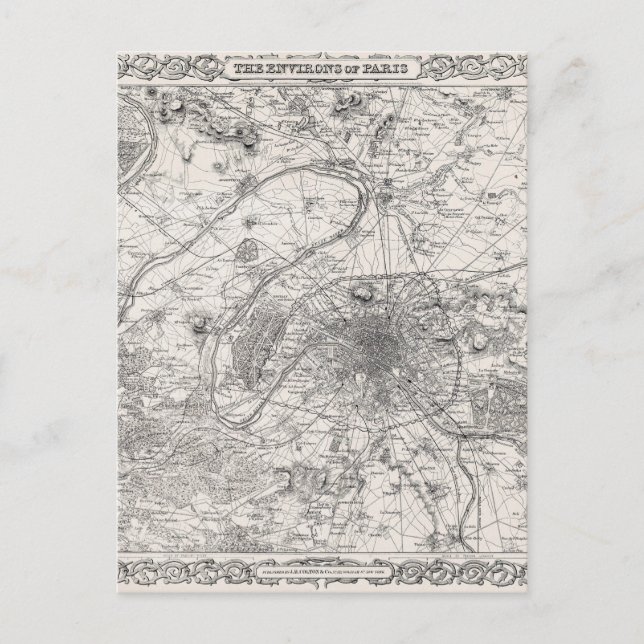 Postale Carte de la capitale de la France (Devant)