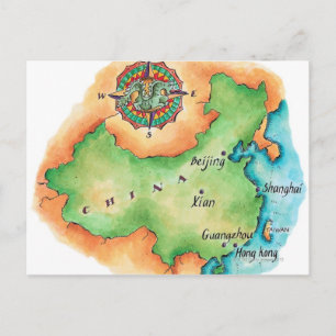 Postale Carte de la Chine