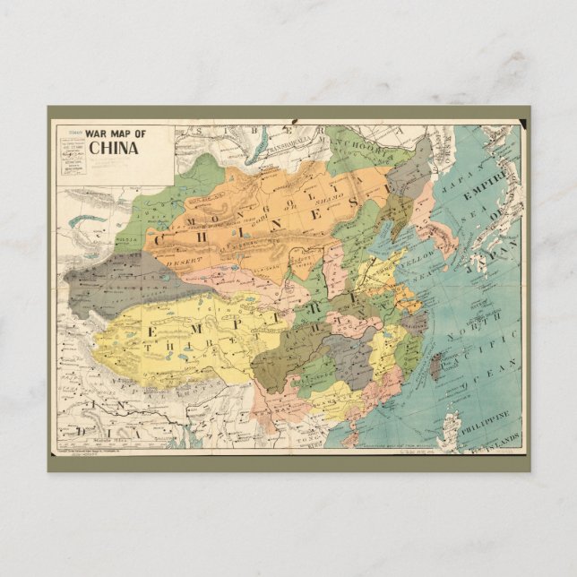 Postale Carte de la Chine (1900) (Devant)