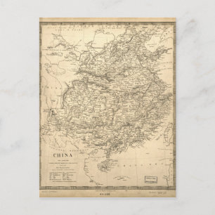 Postale Carte de la Chine par Jean-Baptiste Du Halde (1710
