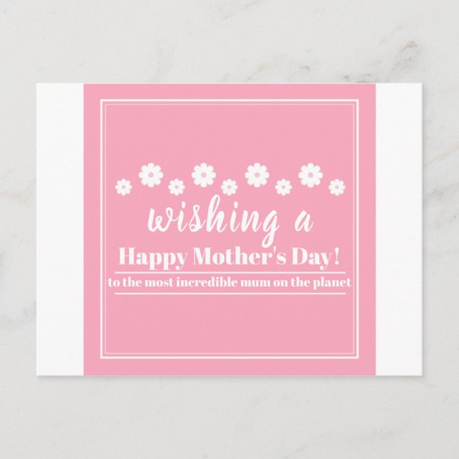 Postale Carte de la Fête des Mères, meilleure maman qui so (Devant)