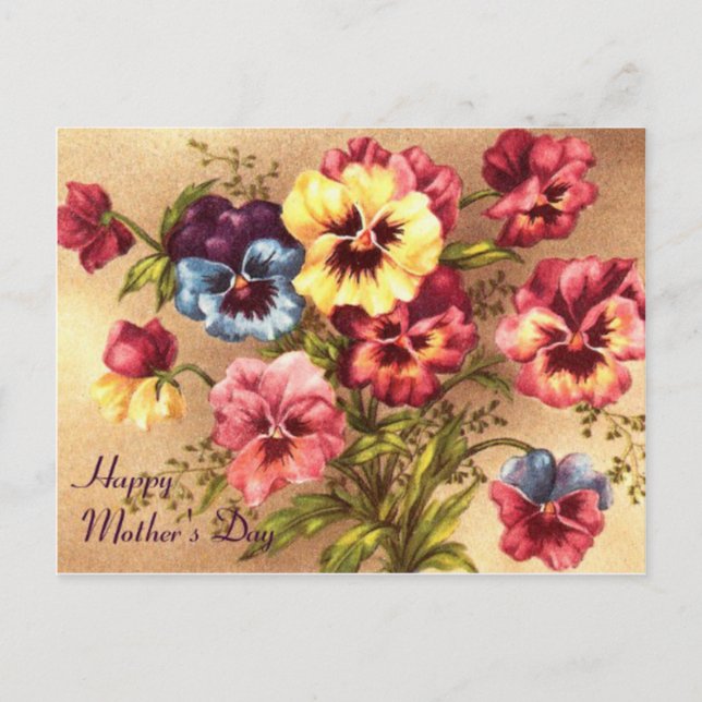 Postale Carte de la Fête des Mères Pelargonium (Devant)