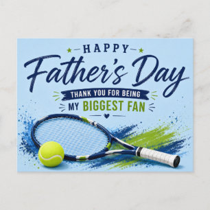 Postale Carte de la Fête des Pères Tennis pour Papa Aquare