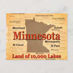 Postale Carte de la Fierté d'État du Minnesota