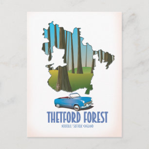 Postale carte de la forêt d'ashdown sussex affiche de voya