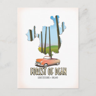 Postale Carte de la forêt de Dean Gloucestershire Angleter