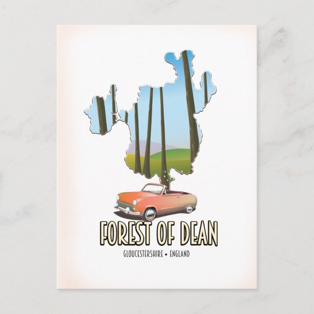 Postale Carte de la forêt de Dean Gloucestershire Angleter (Devant)