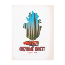 carte de la forêt de Grizdale district des lacs An