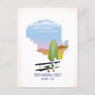 Postale Carte de la forêt nationale de Tonto Arizona USA