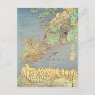 Postale Carte de la France, de l'Espagne et de l'Afrique d