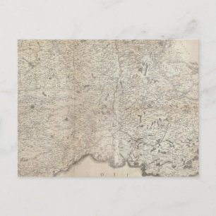 Postale Carte de la France SE