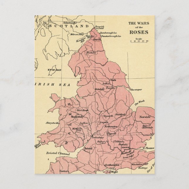Postale Carte de la guerre des Roses (Devant)