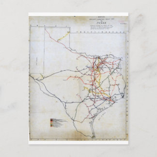Postale Carte de la jonction ferroviaire de Bissell au Tex