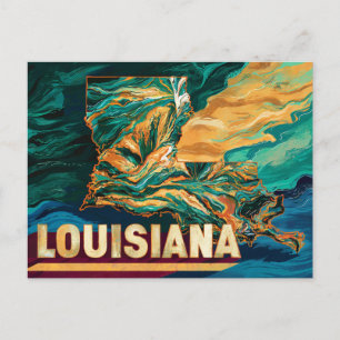 Postale Carte de la Louisiane