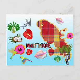 Postale Carte de la Martinique