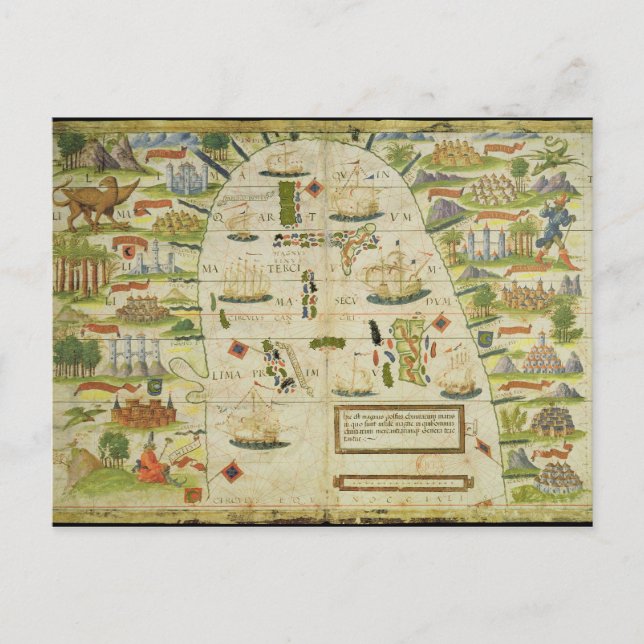 Postale Carte de la mer de Chine, facsimilé de 'Miller Atl (Devant)