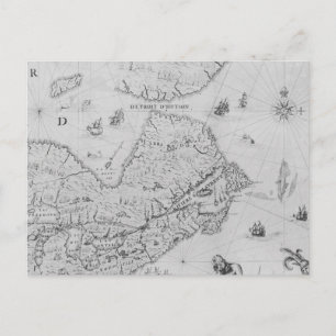 Postale Carte de la Nouvelle-France ou du Canada