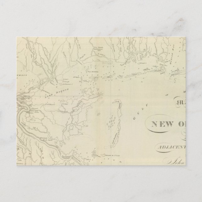Postale Carte de la Nouvelle-Orléans (Devant)