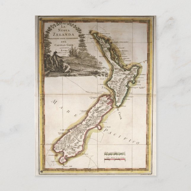 Postale Carte de la Nouvelle-Zélande (Devant)