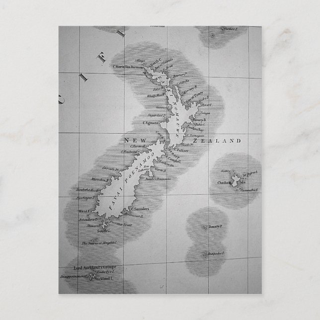 Postale Carte de la Nouvelle-Zélande (Devant)