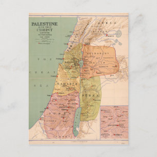 Postale Carte de la Palestine au temps du Christ (à 70 A.D