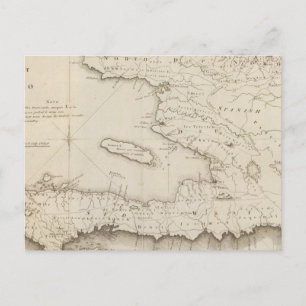 Postale Carte De La Partie Française De Saint Domingue