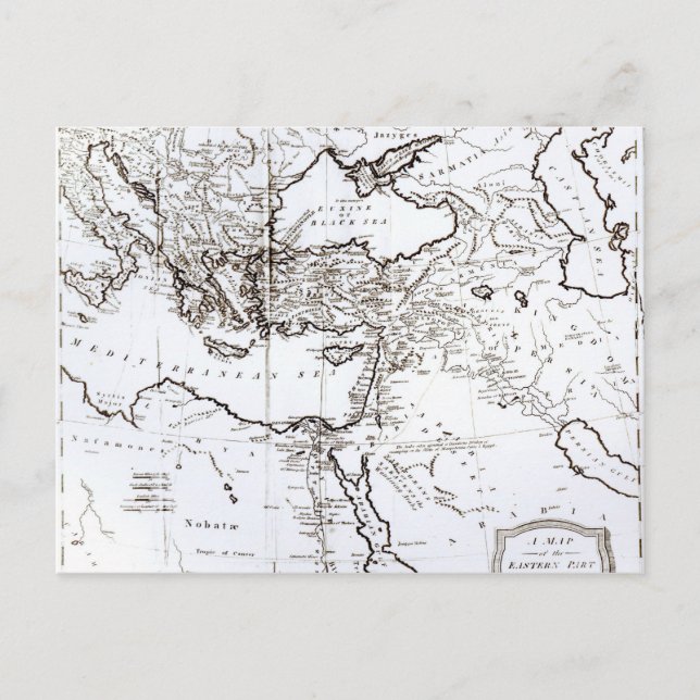 Postale Carte de la partie orientale de l'Empire romain (Devant)