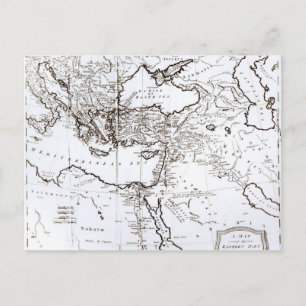 Postale Carte de la partie orientale de l'Empire romain