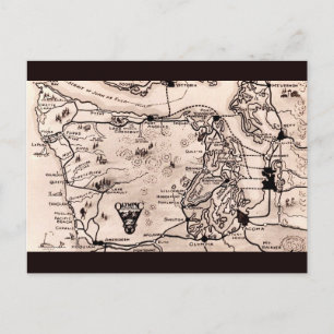 Postale Carte de la péninsule Olympique