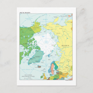 Postale Carte de la région arctique