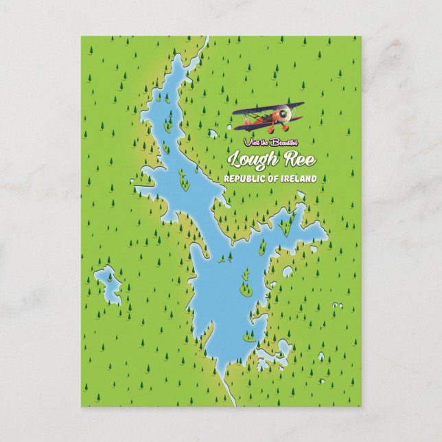 Postale Carte de la République d'Irlande, lough irland, l (Devant)