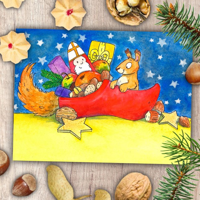 Postale Carte de la Saint-Nicolas par Nicole Janes (Créateur téléchargé)