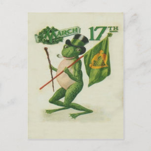 Postale Carte de la Saint-Patrick avec tuyau de shillelagh