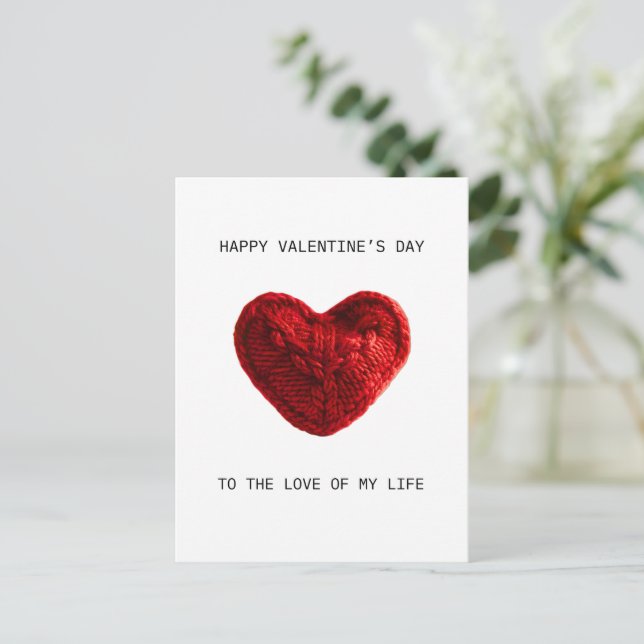 Postale CARTE DE LA SAINT-VALENTIN à l'amour de ma vie (Debout devant)