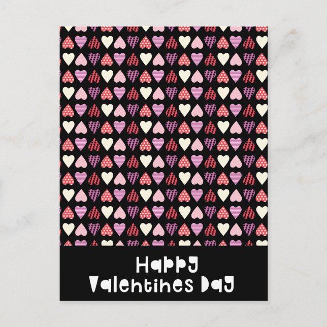Postale Carte de la Saint-Valentin avec coeurs (Devant)