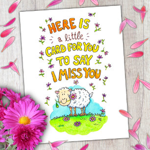 Postale Carte de la Saint-Valentin avec de mignons moutons