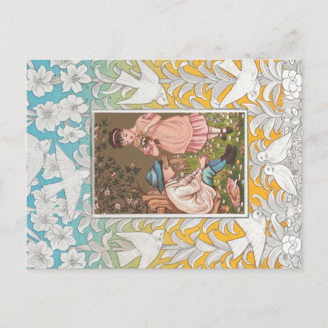Postale Carte de la Saint-Valentin de l'ère victorienne an (Devant)