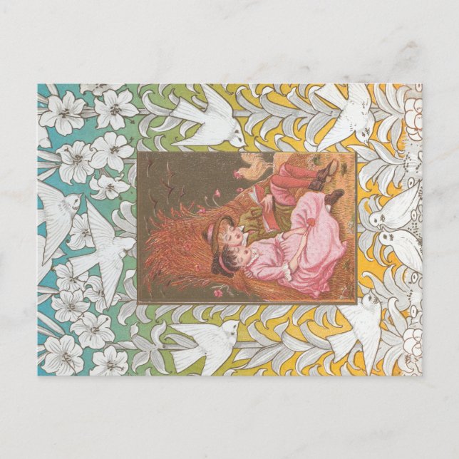 Postale Carte de la Saint-Valentin d'époque victorienne an (Devant)
