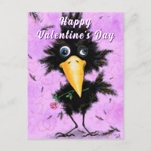 Postale Carte de la Saint-Valentin drôle d'oiseau