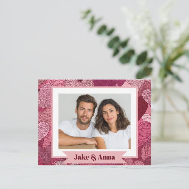 Postale Carte de la Saint-Valentin pour couple | Photo per (Debout devant)