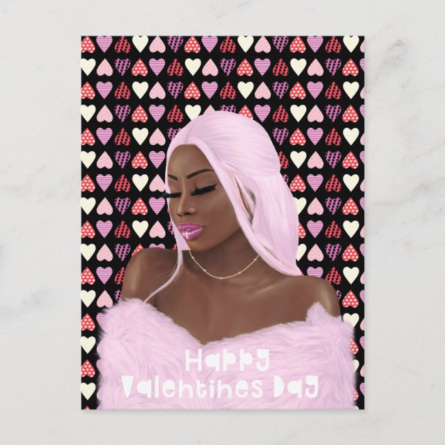 Postale Carte de la Saint-Valentin pour l'histoire des fem (Devant)