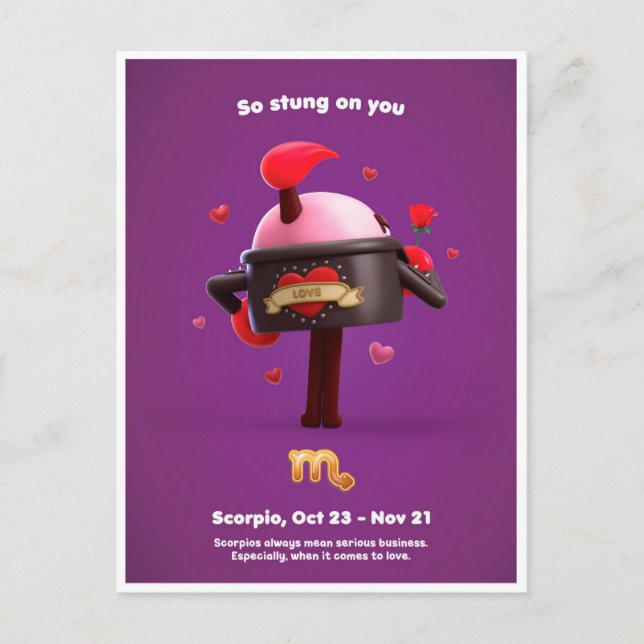 Postale Carte de la Saint-Valentin pour Scorpion (Devant)